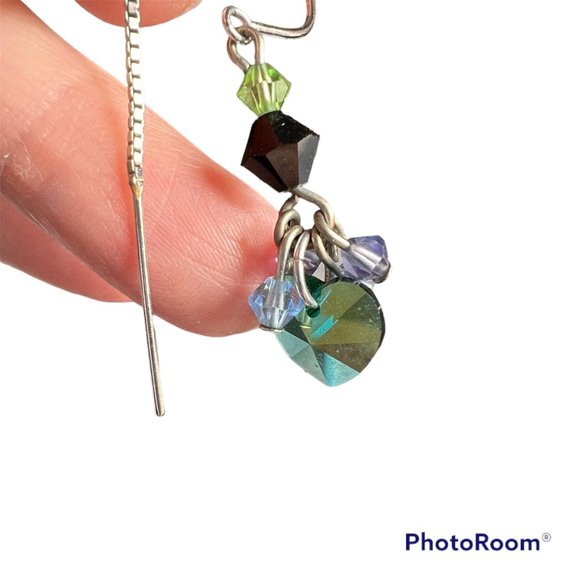 NWT/Box Touchstone Crystal by Swarovski Heart Earrings - Picture 2 of 9